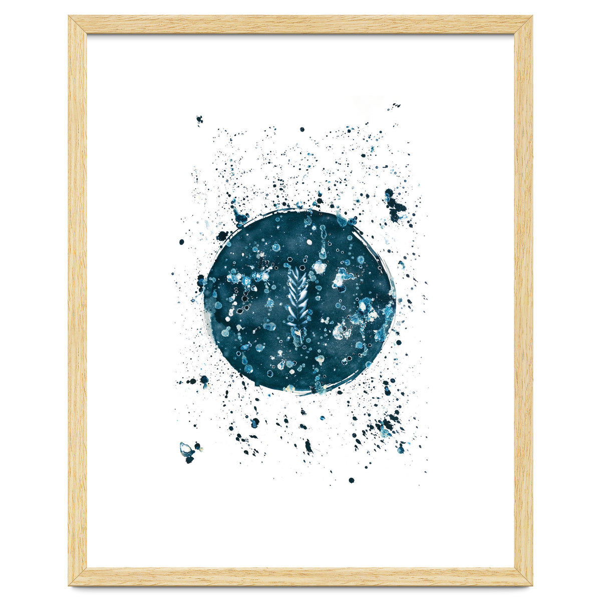 Indigo Blue Botanical Leaves No. 8