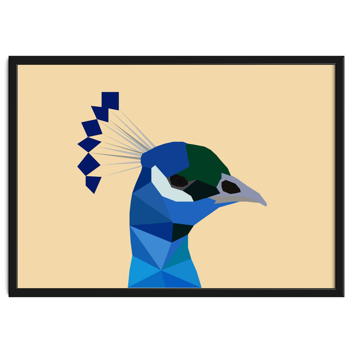 Peacock Low Poly Art