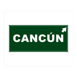 Let`s go to Cancun, Mexico! Green road sign (Print Only) thumbnail