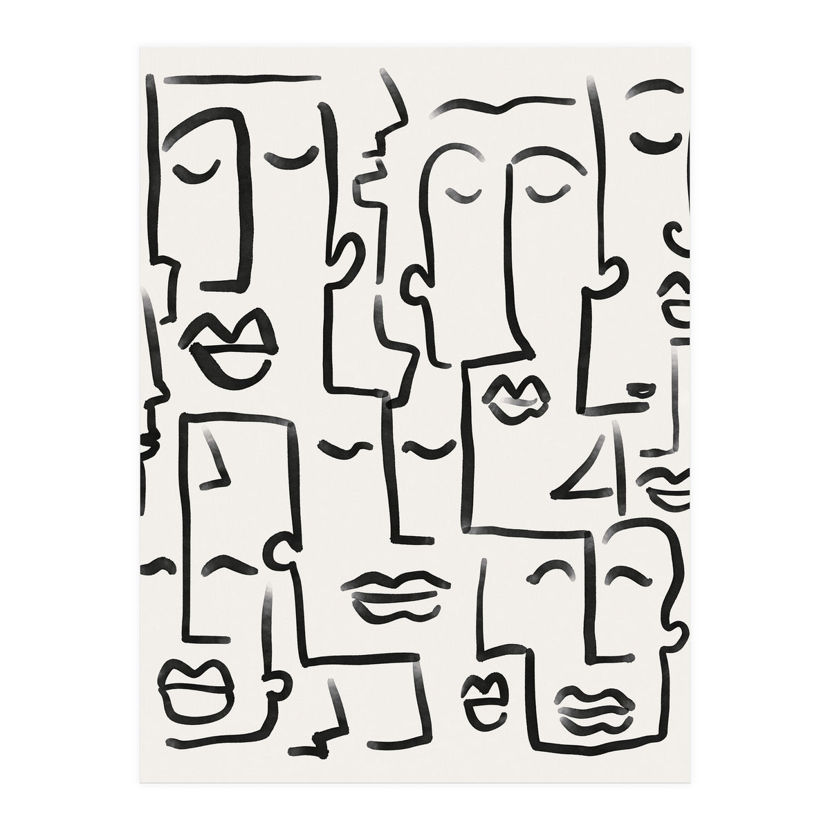 Faces Drawing (Print Only)