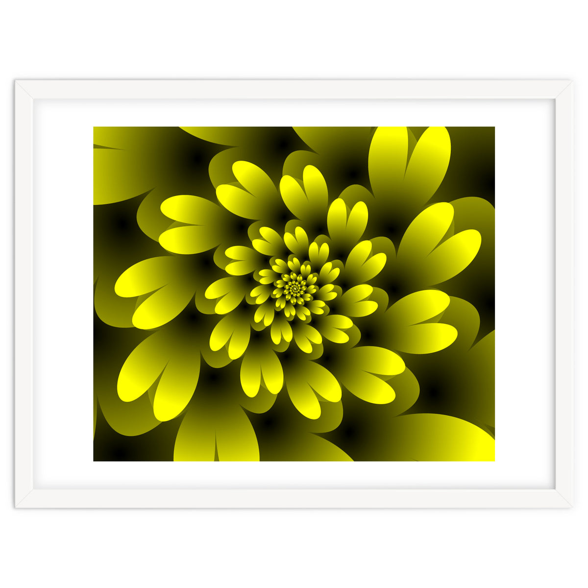 Yellow Floral Satin Wallpaper