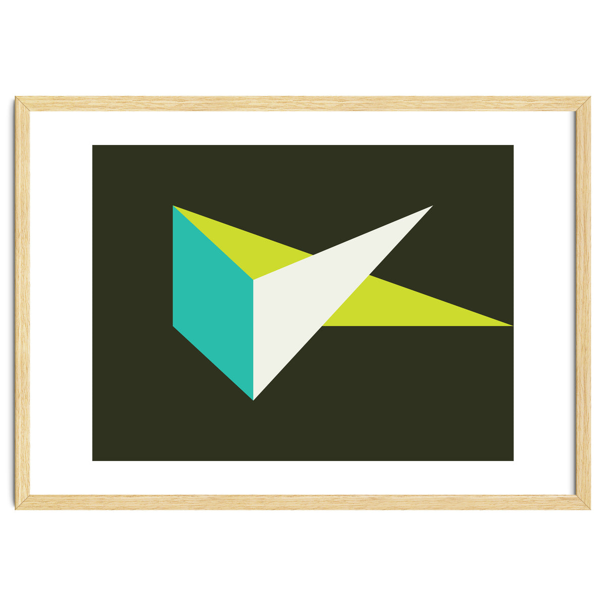 Geometric Shapes No. 67 - turquoise & lime