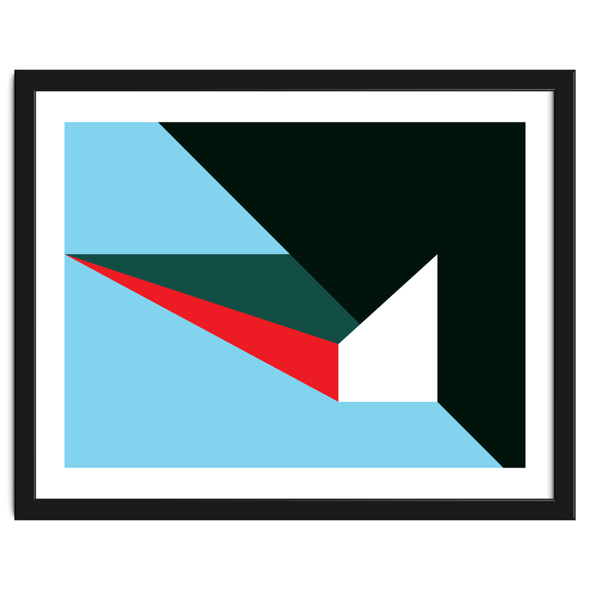 Geometric Shapes No. 45 - red, blue, green & black