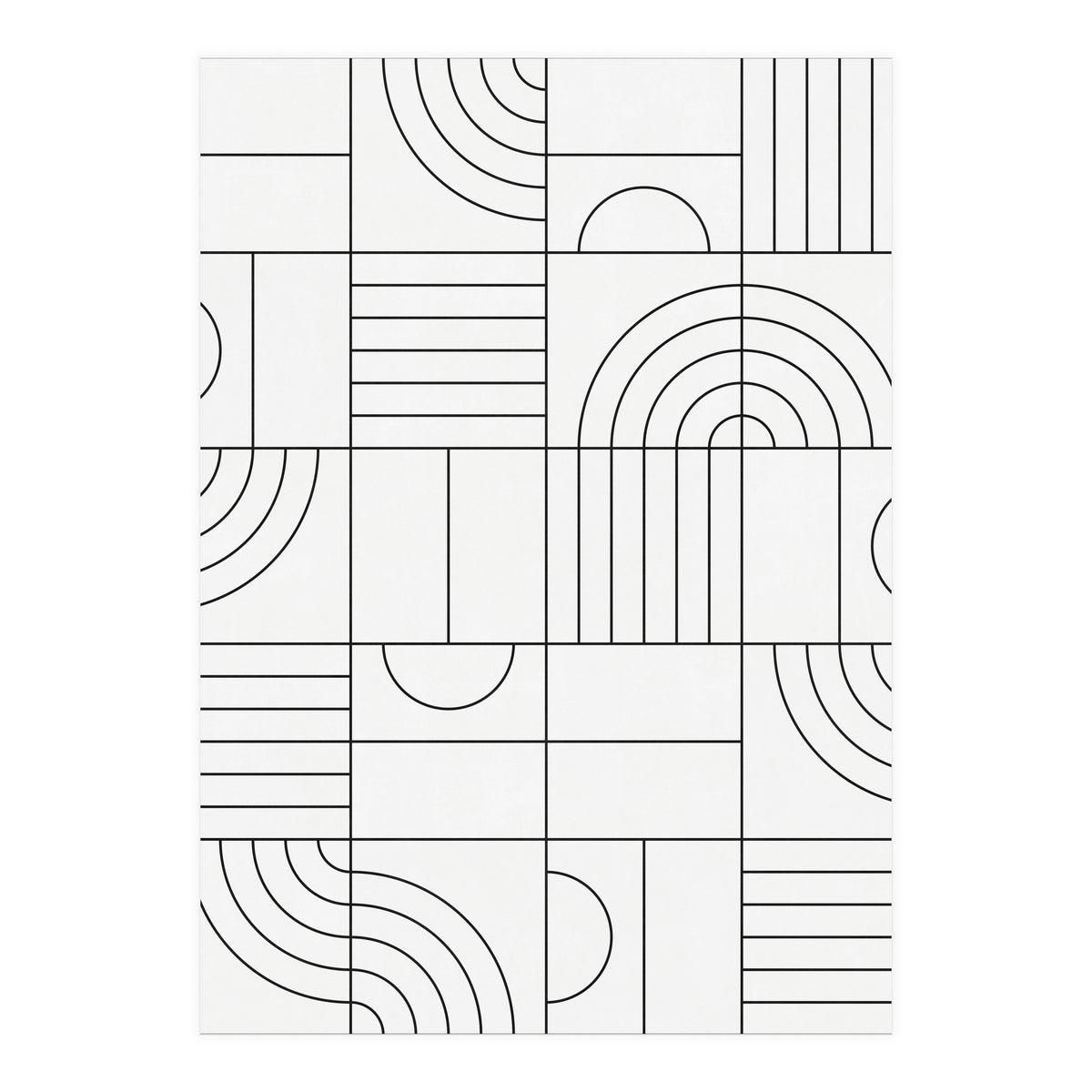 My Favorite Geometric Patterns No.19 - White (Print Only)