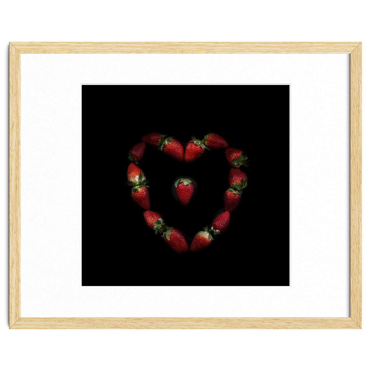 Heart of strawberries