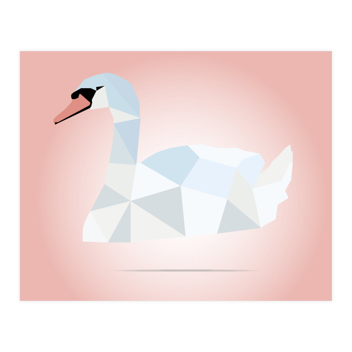 Swan Low Poly Art (Print Only)