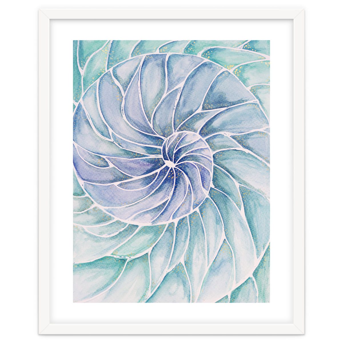 The inside of a shell