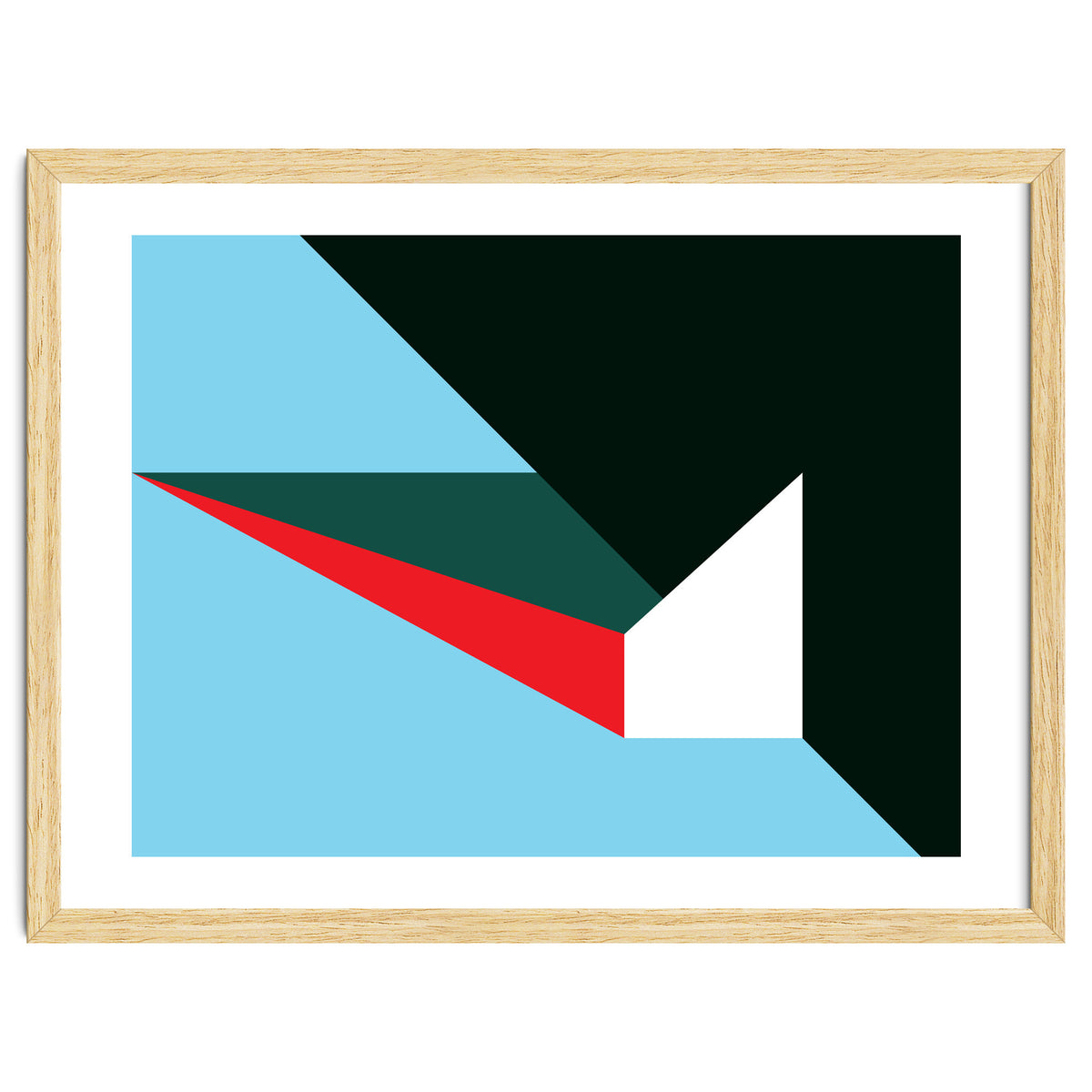 Geometric Shapes No. 45 - red, blue, green & black