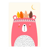 Cute Little Bear Pink (Print Only) thumbnail