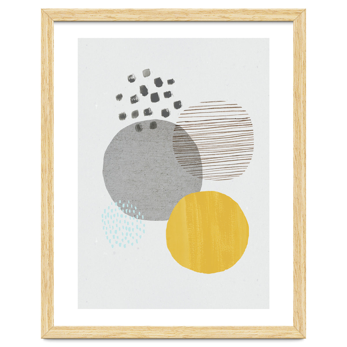 Abstract Mustard And Grey