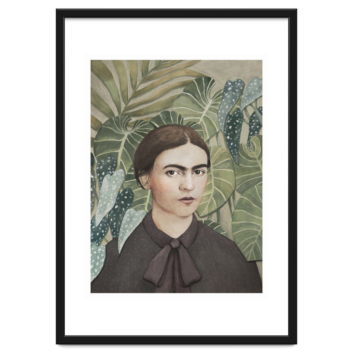 Frida With Plants