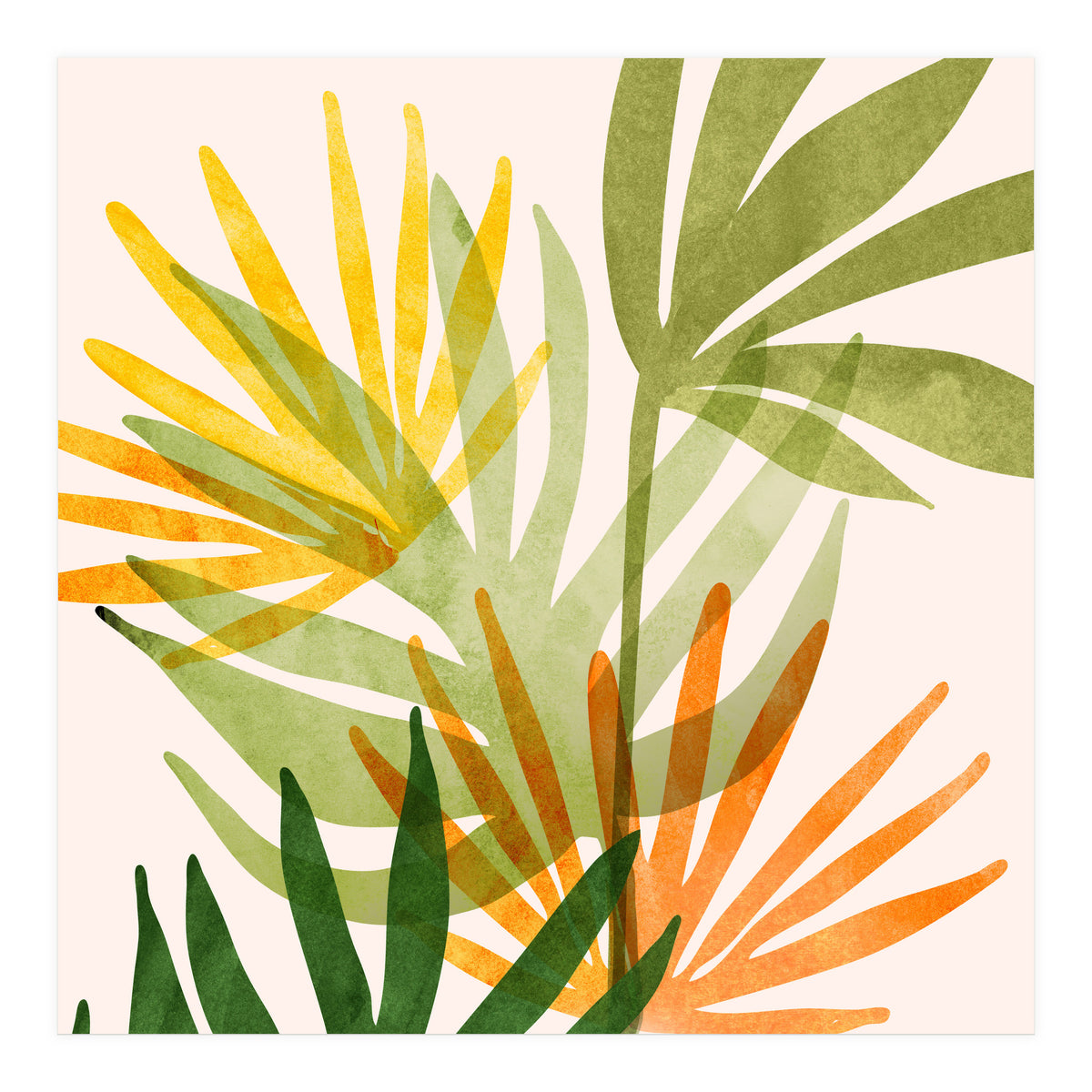 Modern Tropical Abstract Bouquet (Print Only)
