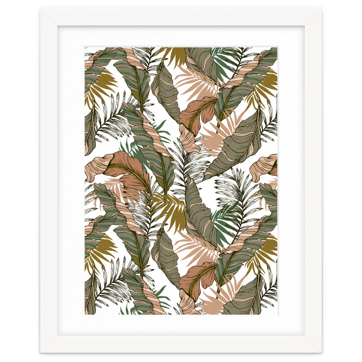 Drawing of wild tropical jungle I