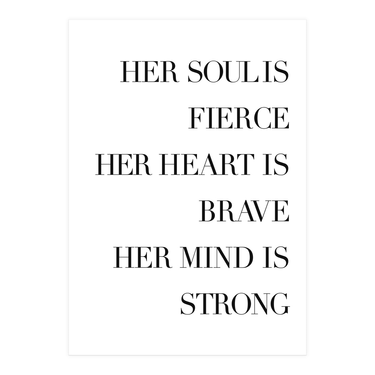 Fierce, Brave, Strong Female Empowerment Quote (Print Only)