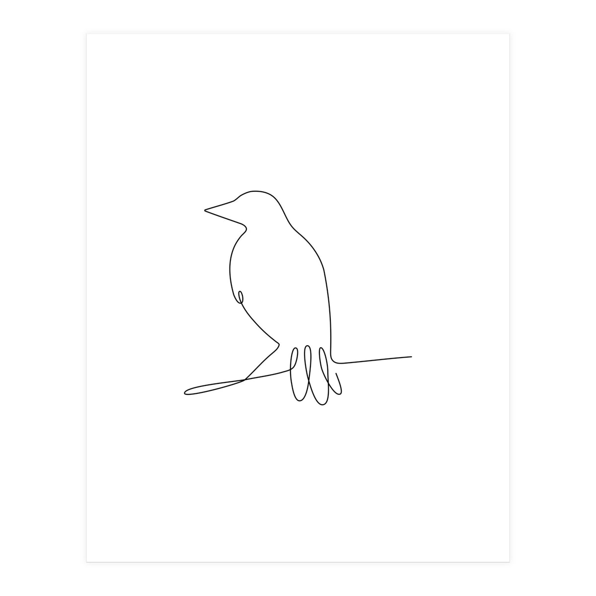 One Line Art Bird II (Print Only)