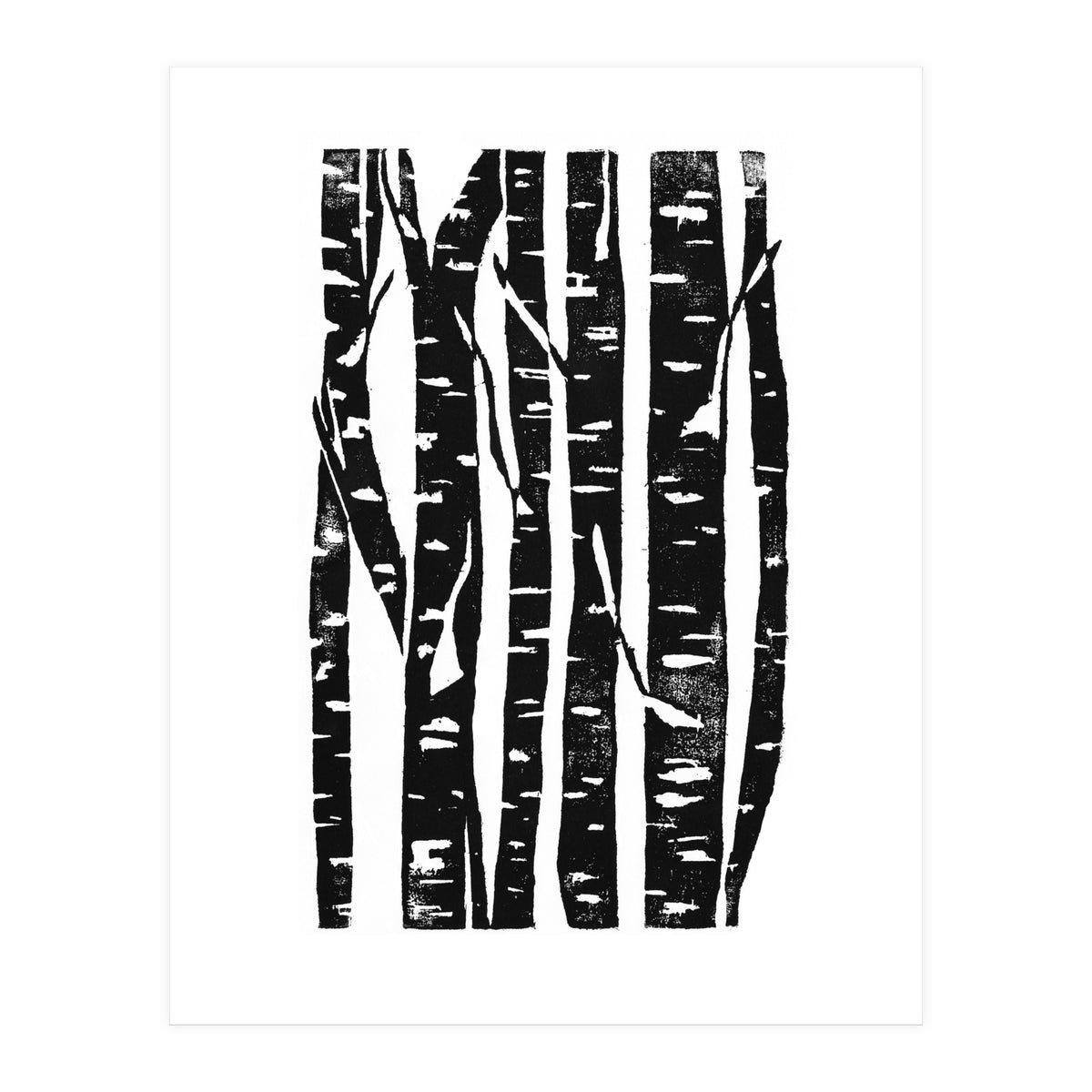 Woodcut Birches (Print Only)