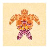 Tropical Sunset Sea Turtle Design (Print Only)