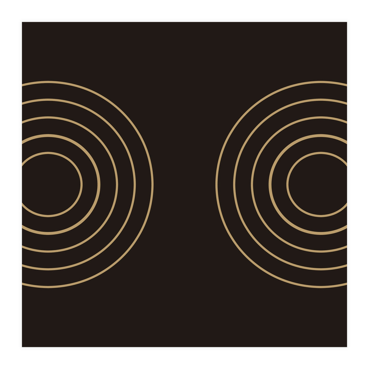 Golden circles | abstract minimal (Print Only)