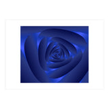 Blue Color Rose Spiral Pattern (Print Only) thumbnail
