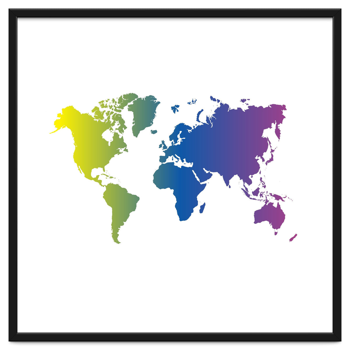 Multicolor World Map