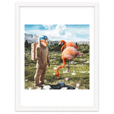 Alternate Reality, Surrealism Digital Photography, Space Flamingo Astronaut Collage thumbnail