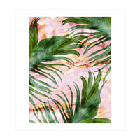 Palm leaf on marble 01 (Print Only)