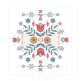 Scandinavian Folk Retro Flower Pattern (Print Only) thumbnail