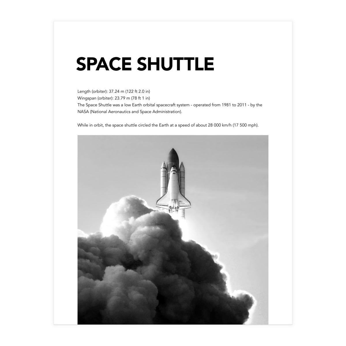 SPACE SHUTTLE (Print Only)