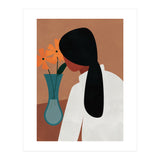Modern Boho Woman with Flowers (Print Only) thumbnail