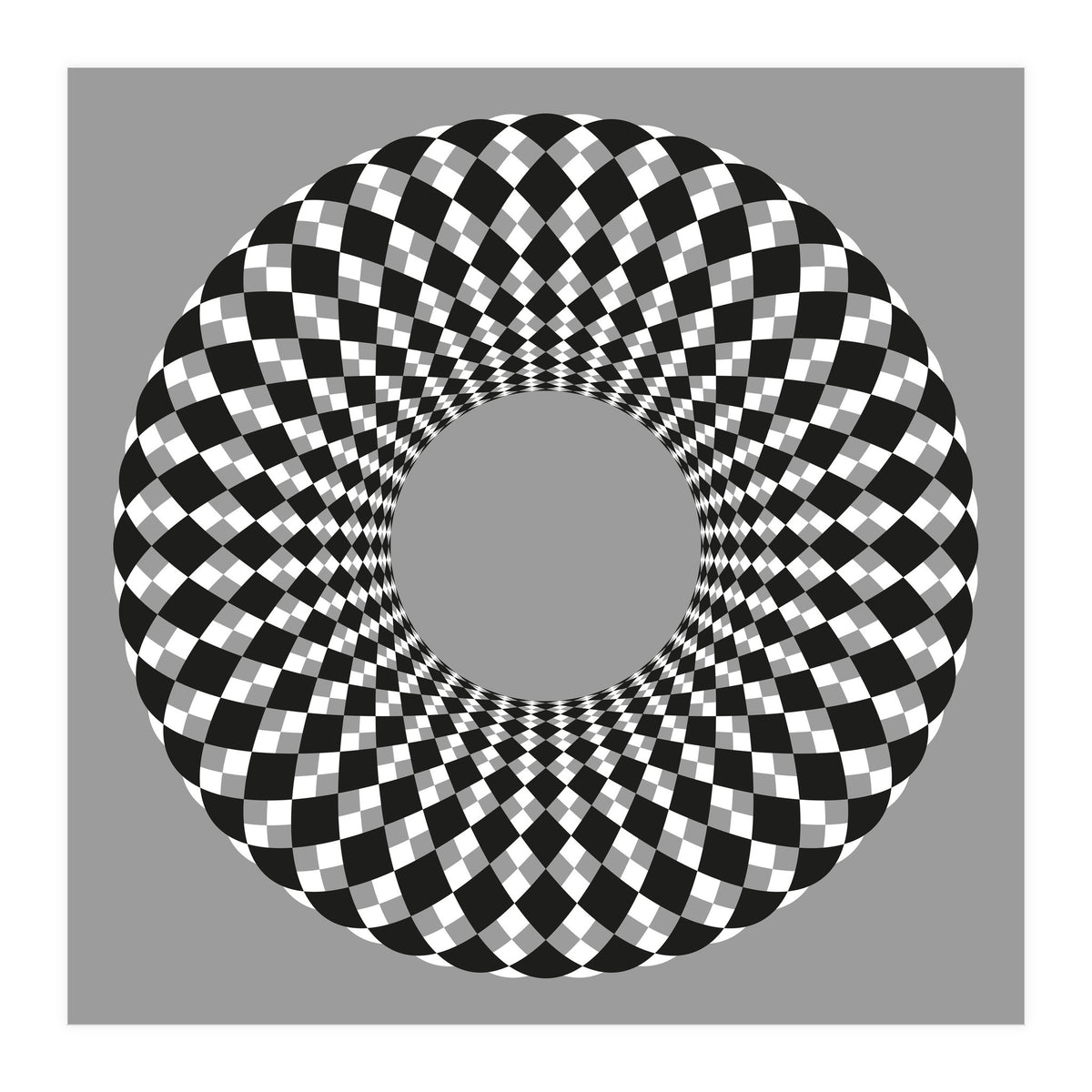 Black and white round (Print Only)