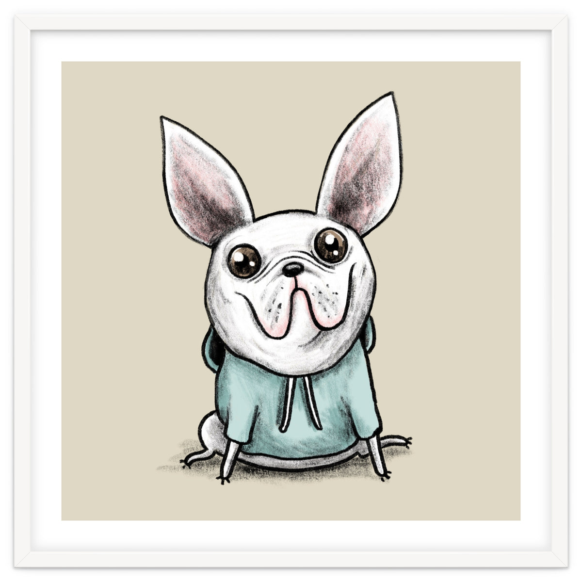 French Bulldog in a Hoodie