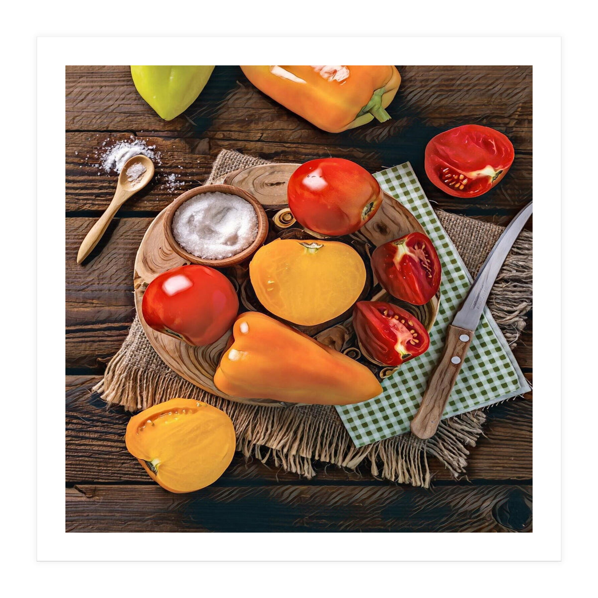 Bell peppers and tomatoes (Print Only)