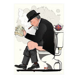 Churchill on the Toilet, Funny Bathroom Humour (Print Only) thumbnail