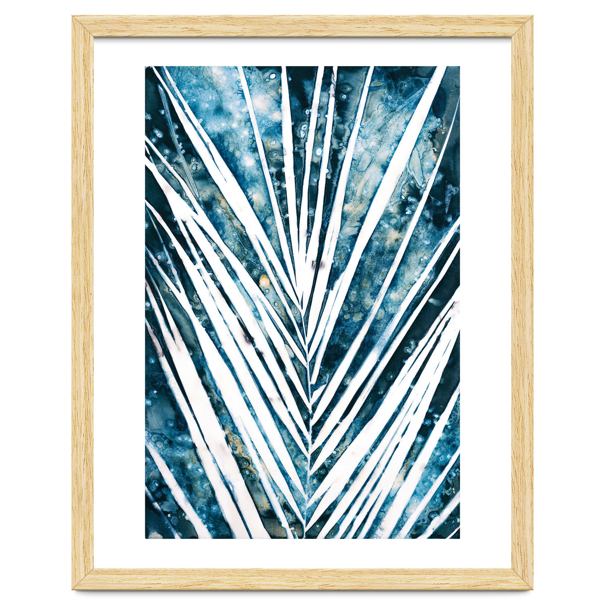 Indigo Blue Botanical Leaves No. 4