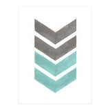 Mint Grey Chevron Print (Print Only) thumbnail