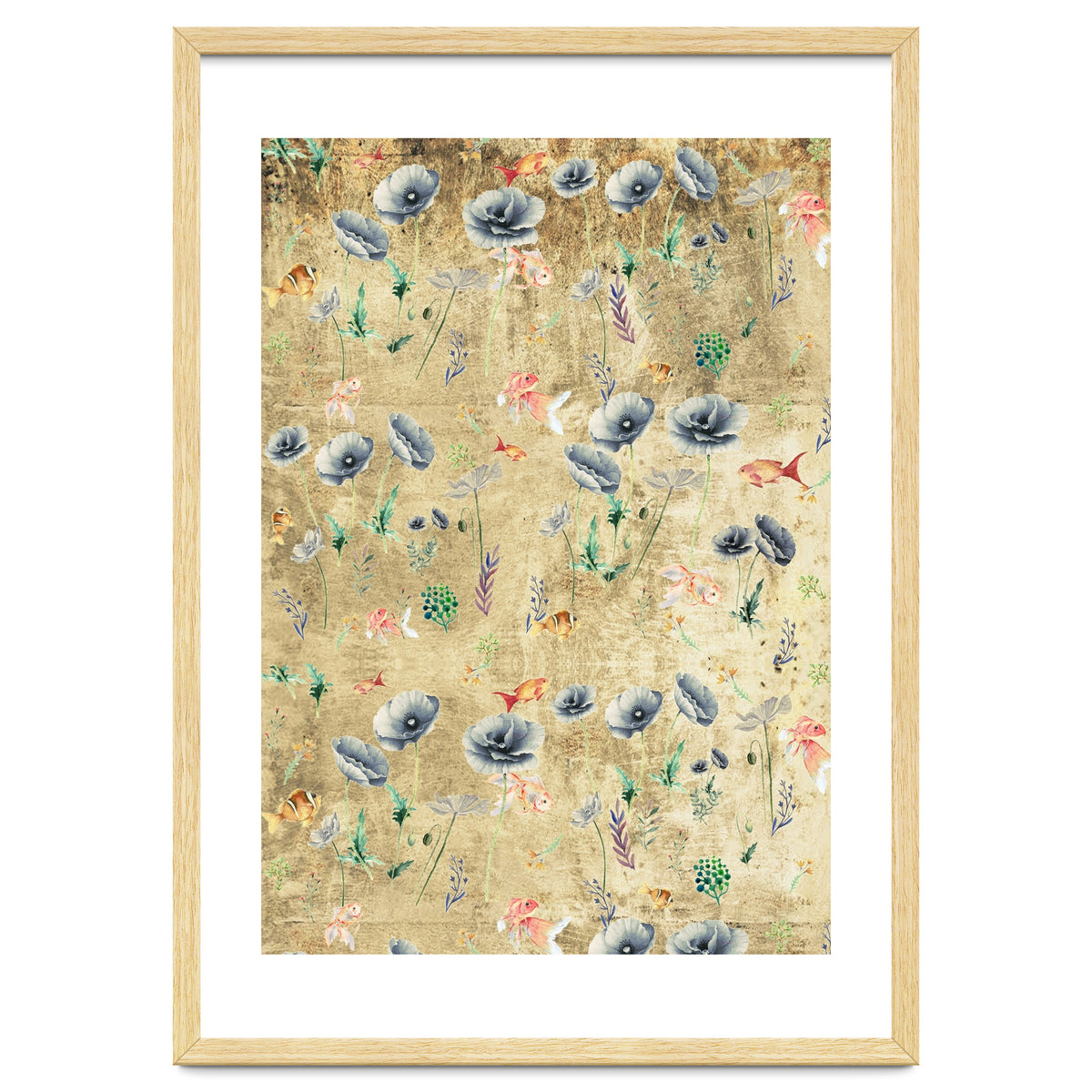 Fishes & Garden #Gold-plated