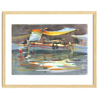 Yacht painting art watercolor