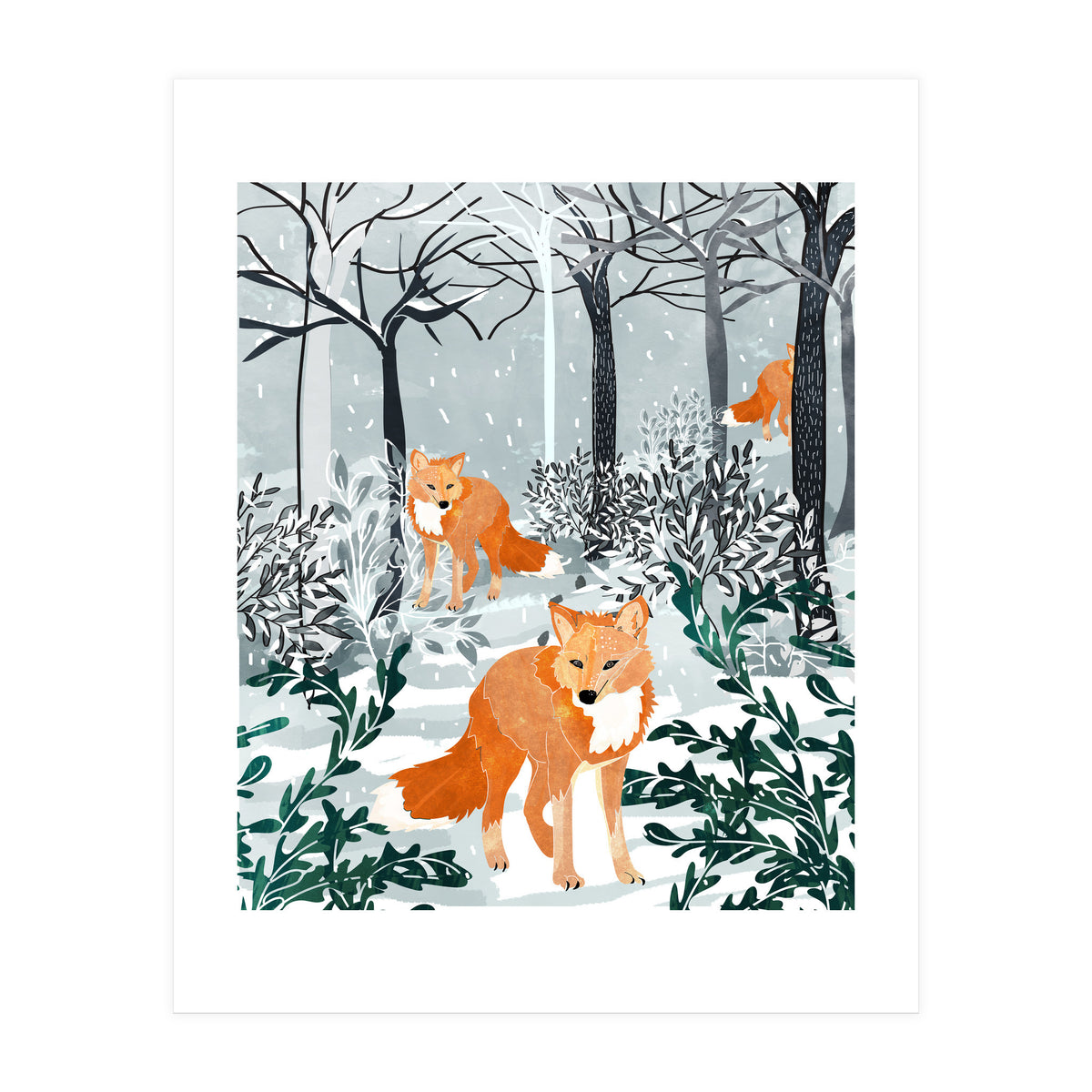 Fox Snow Walk (Print Only)