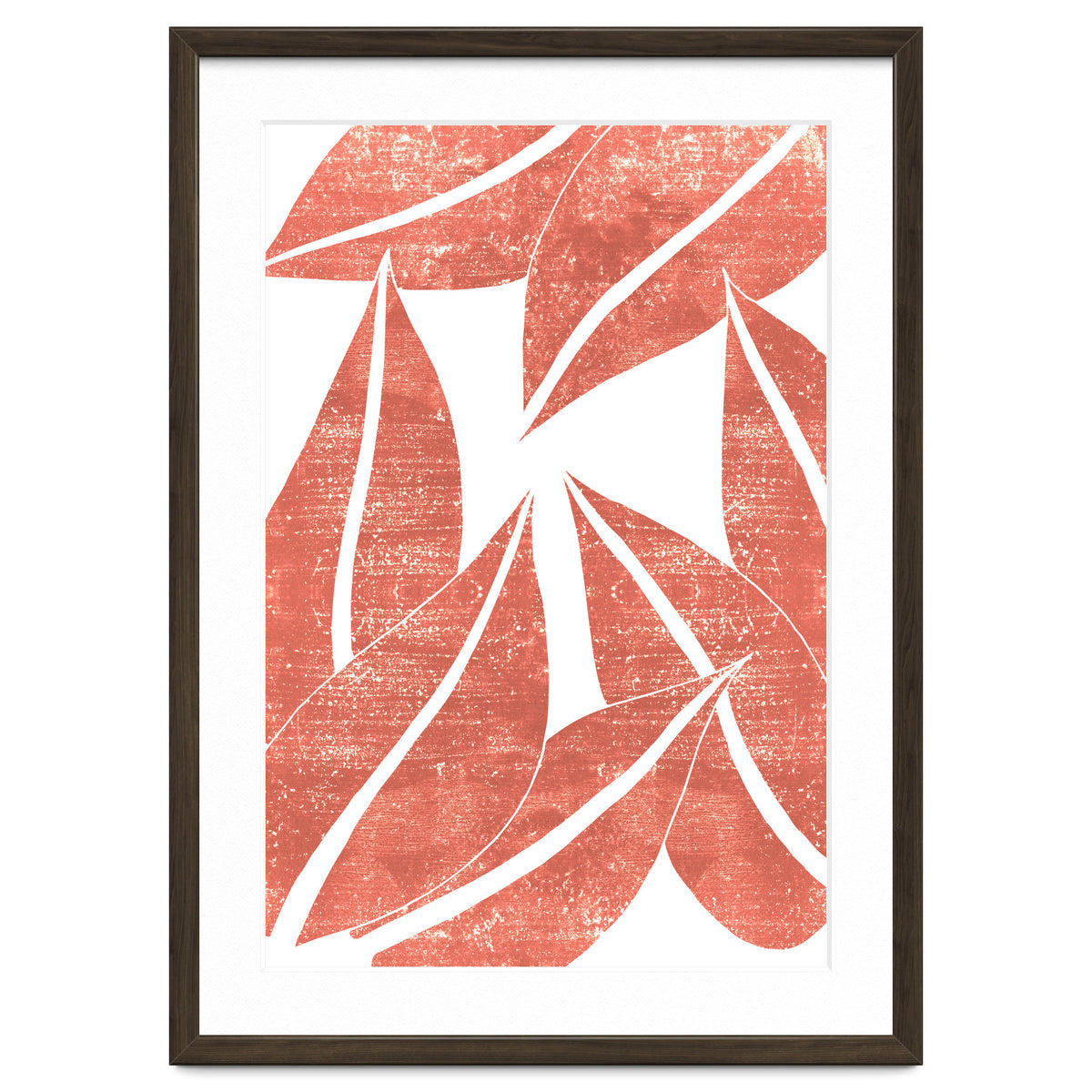 Abstract Terracotta Leaves 1 - Burnt Orange