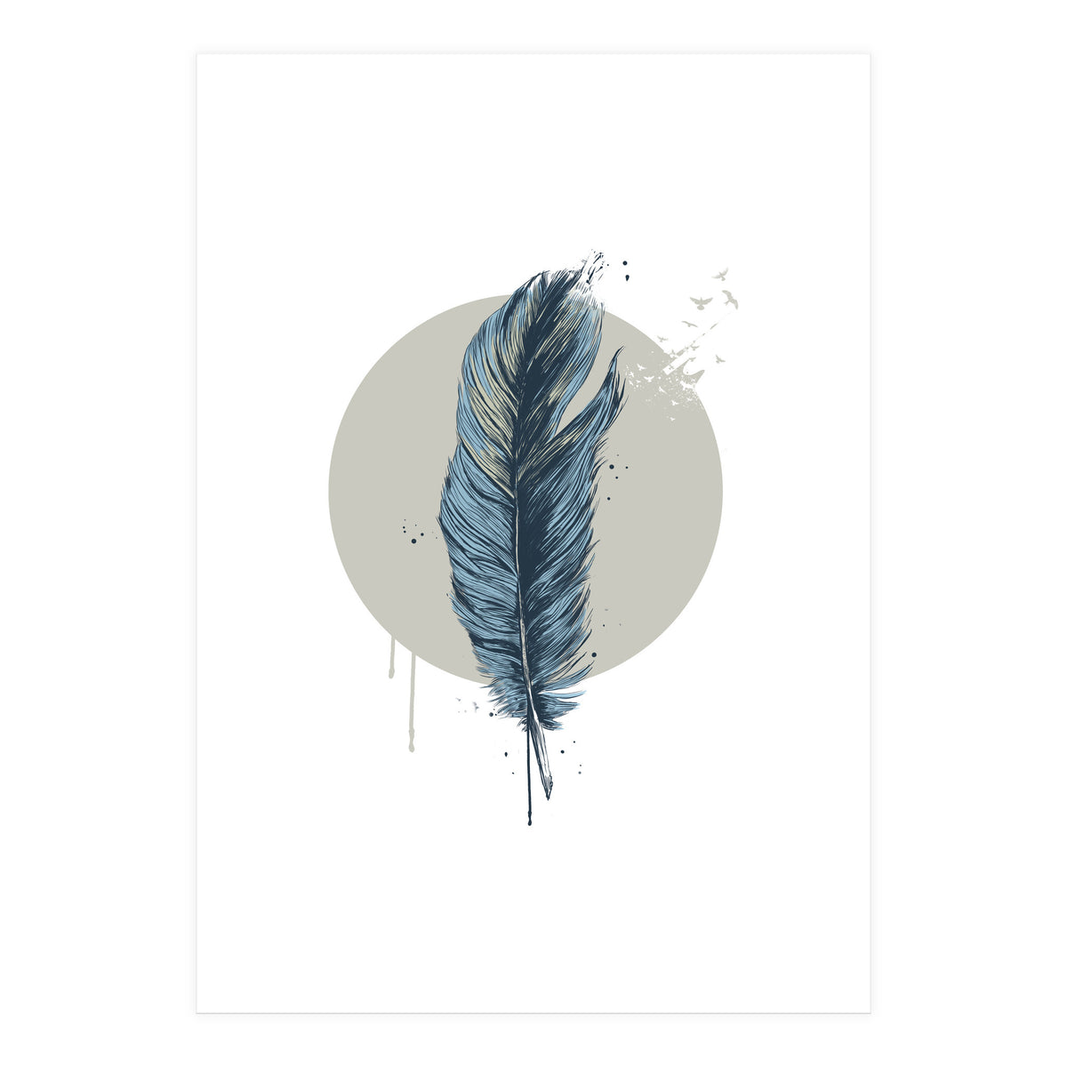 Feather In A Circle (Print Only)