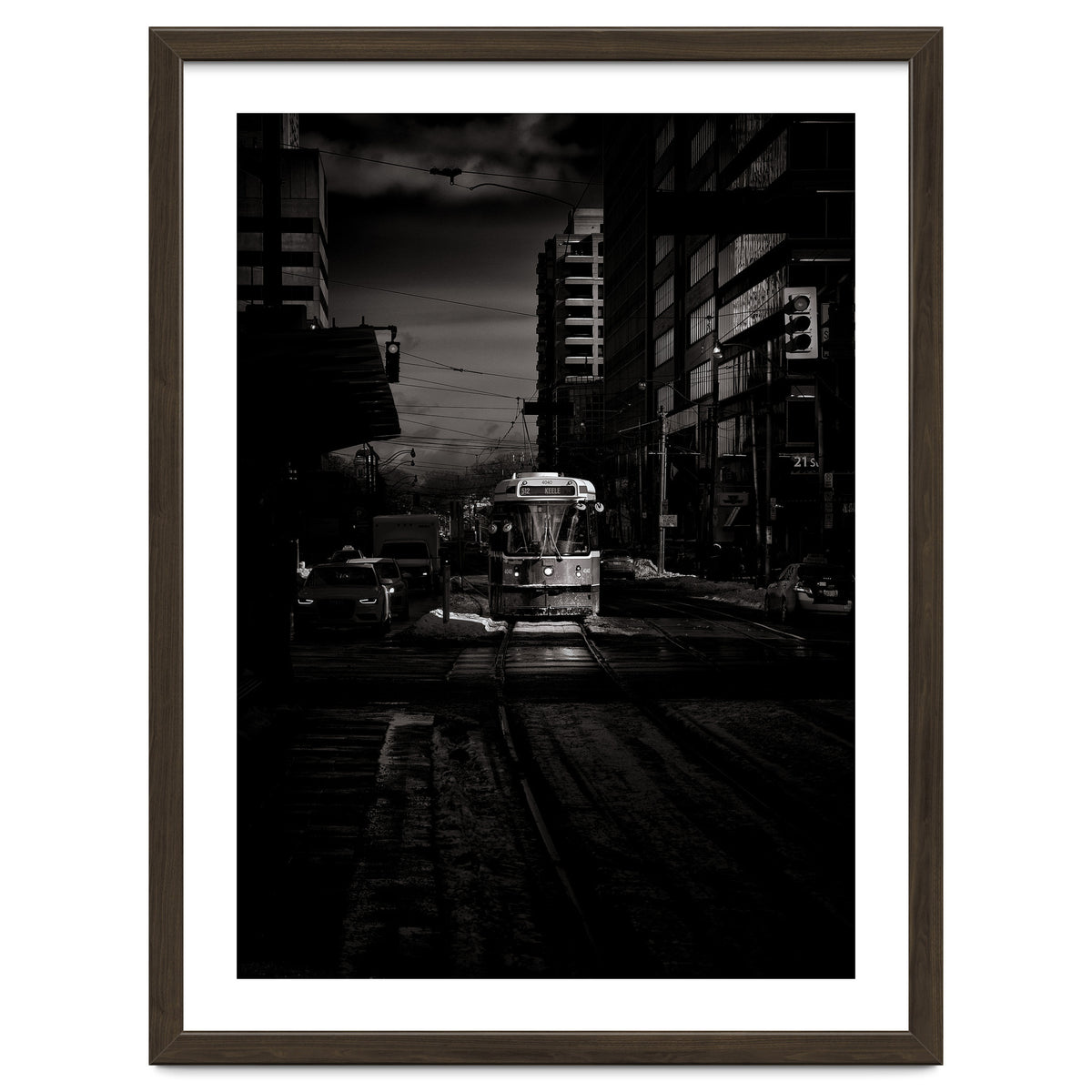 The 512 St. Clair Streetcar Toronto Canada Toned Version