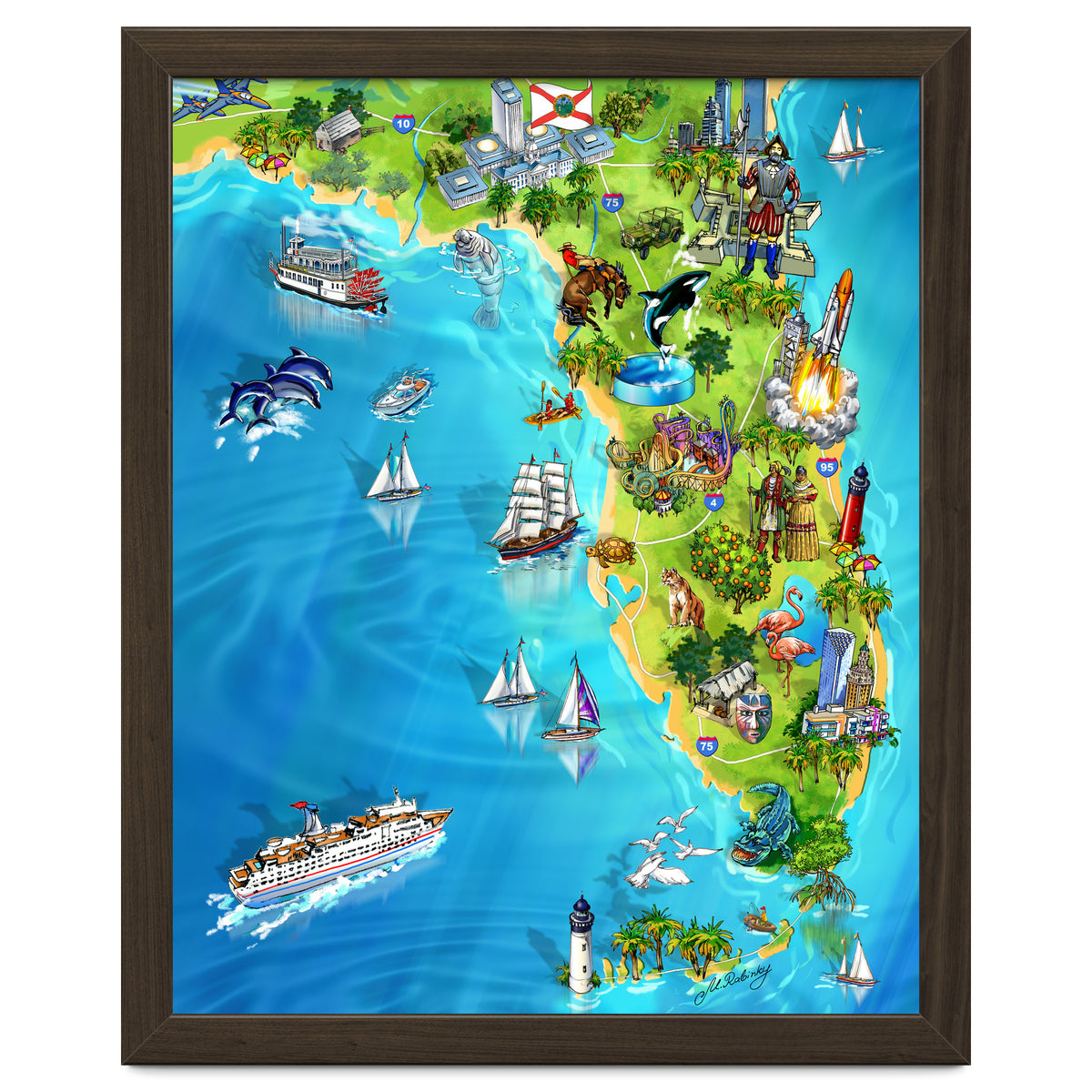 Florida Illustrated Map