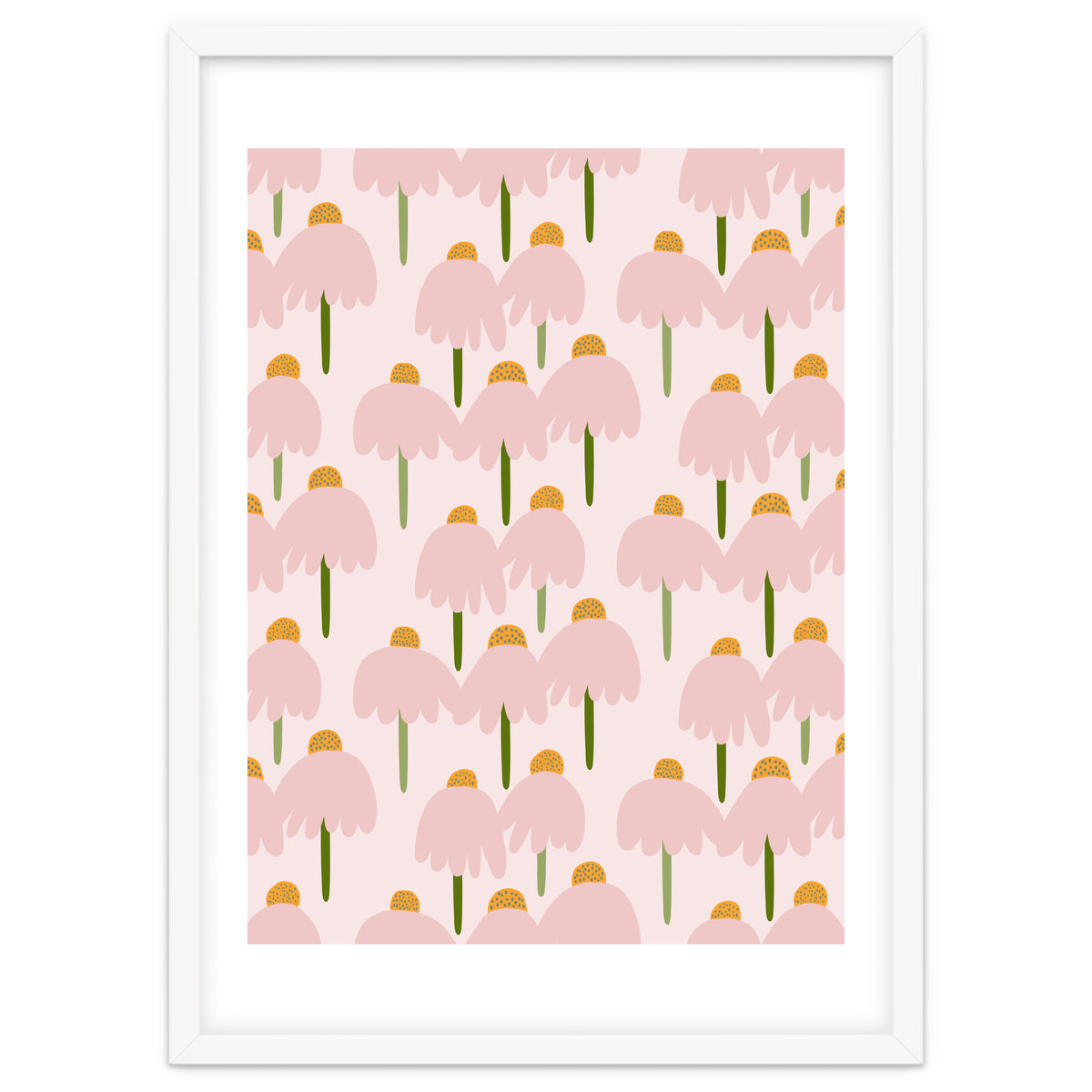 Pastel Pink Flower Pattern