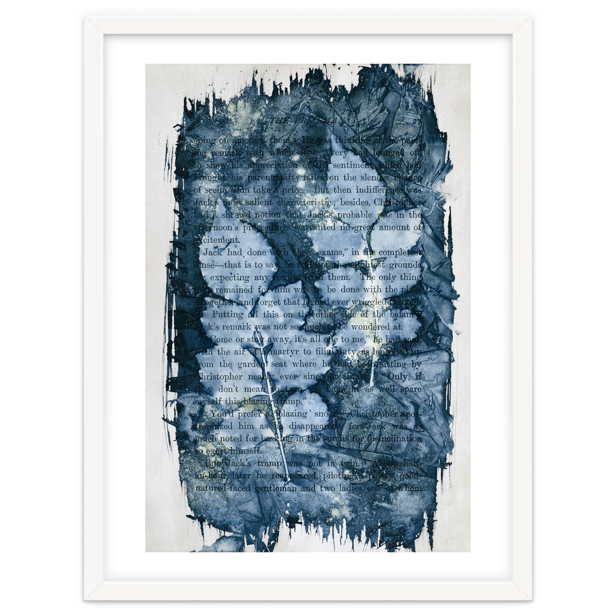 Indigo Blue Botanical Leaves No. 3