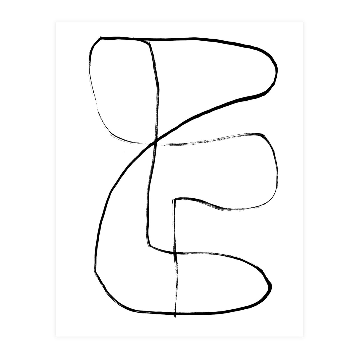 Mid-Century Line Art Print #1 (Print Only)