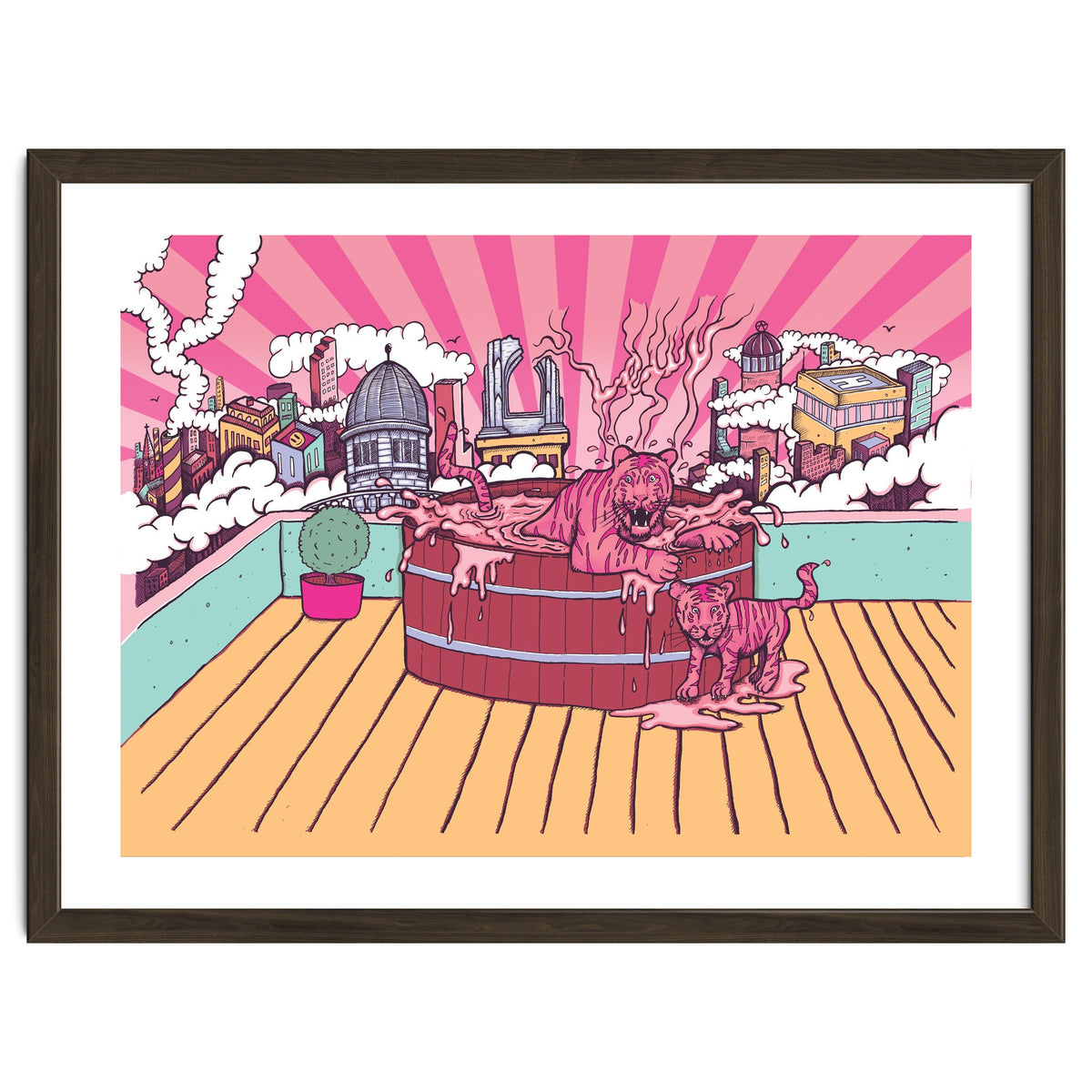 Strawberry Tigers Rooftop Jacuzzis Abbeydale Brewery x Lewy  12.4% ABV Strawberry, Chocolate, Smoked, Cherry Wood-chipped, Imperial Dessert Stout.