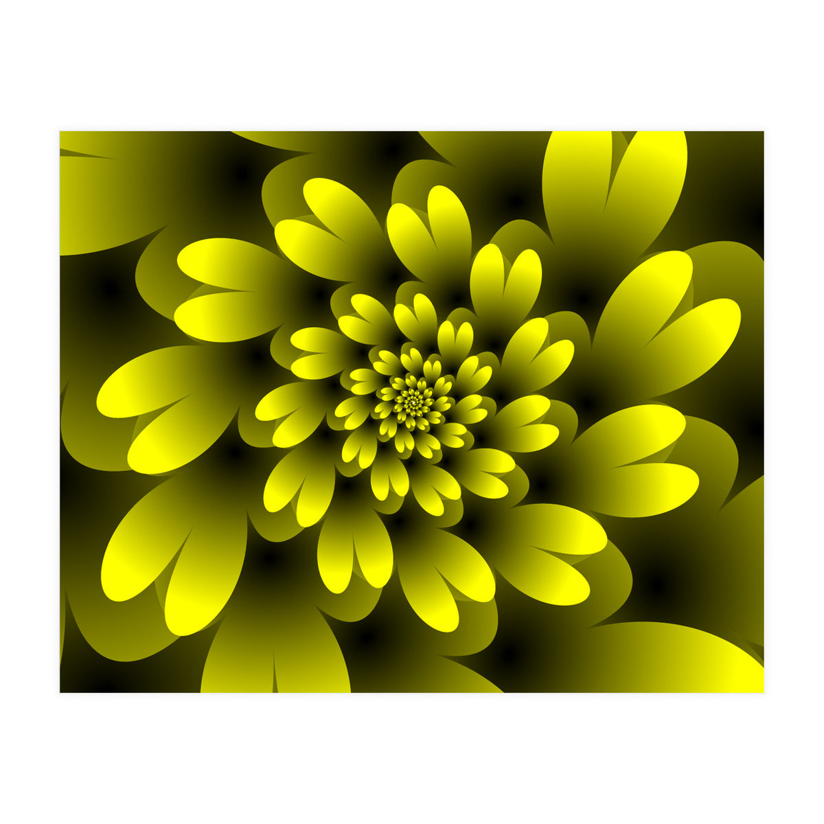 Yellow Floral Satin Wallpaper (Print Only)