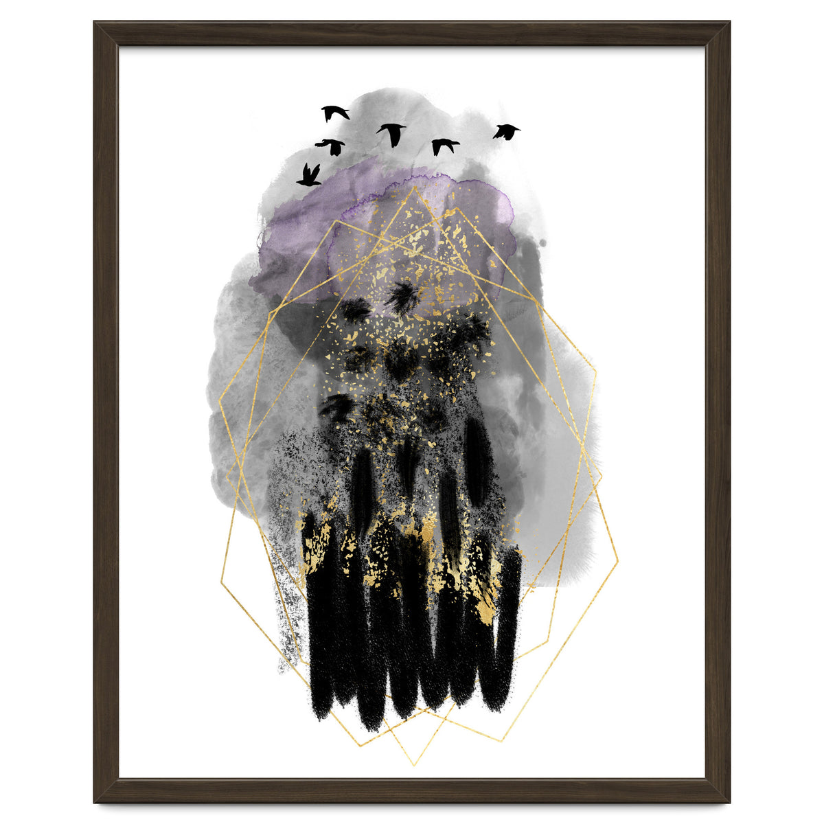 Abstract watercolour calm before the storm