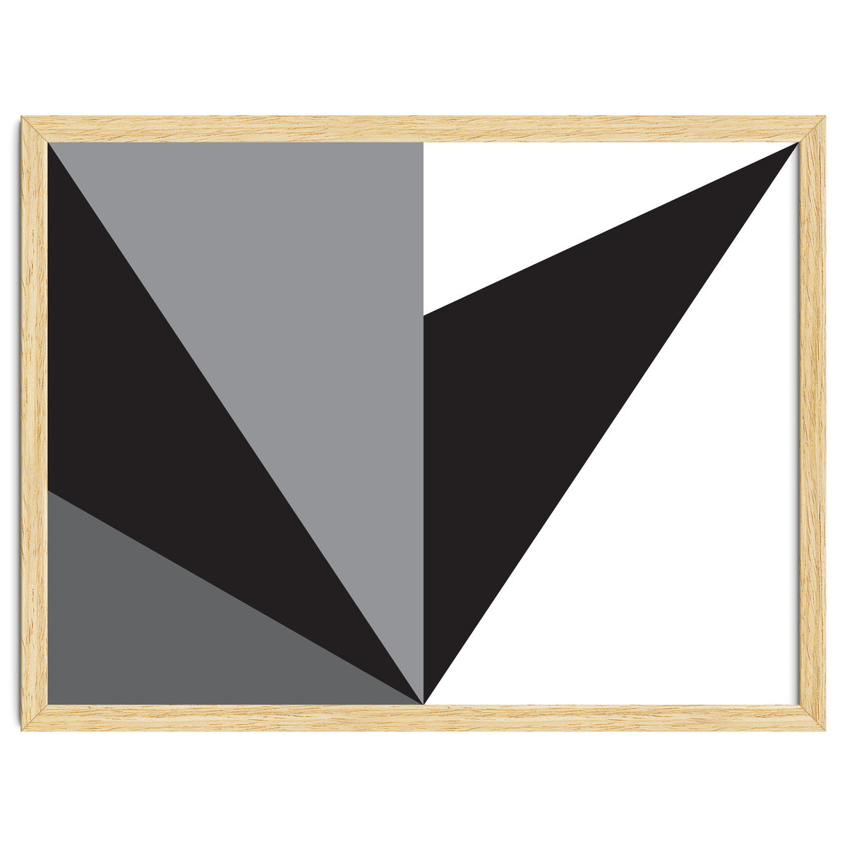 Geometric Shapes No. 76 - black, white & grey