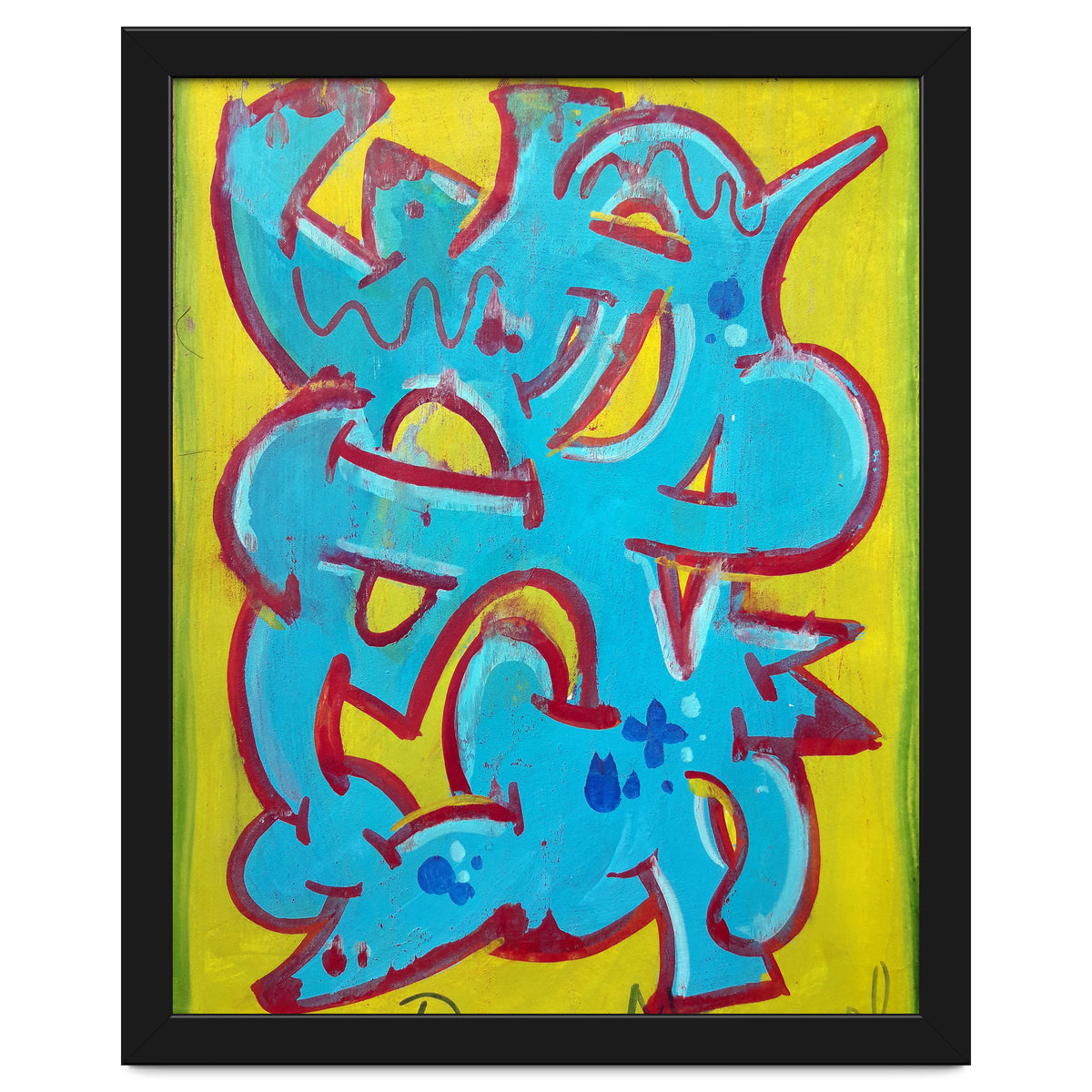 Forma Celeste Sobre Amarillo 3